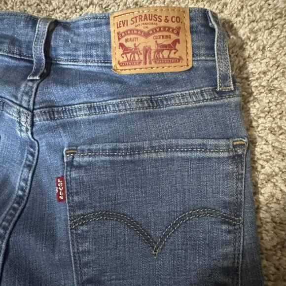 Levis 721 High Rise Skinny Jeans Womens 24 Blue Denim Stretch Water Less - Picture 9 of 13